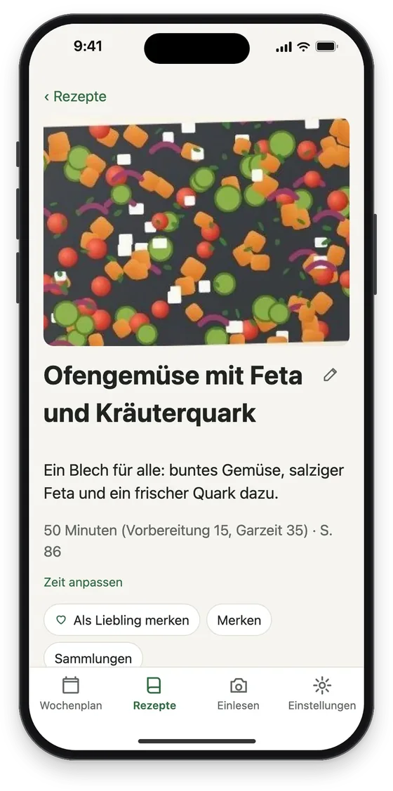 Ein Rezept aus dem Kochbuch: Ofengemüse mit Feta und Kräuterquark